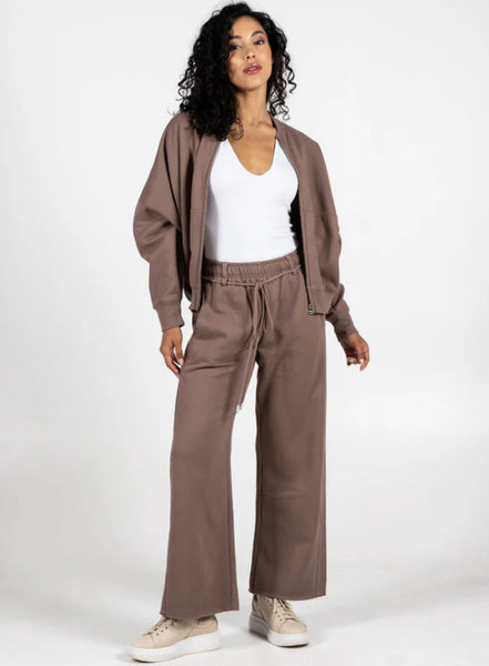 C’est Moi - Recycled Poly/Cotton Fleece Wide Leg Joggers