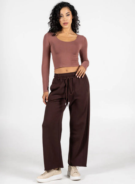 C’est Moi - Recycled Poly/Cotton Fleece Wide Leg Joggers