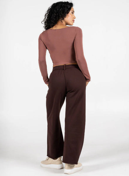 C’est Moi - Recycled Poly/Cotton Fleece Wide Leg Joggers