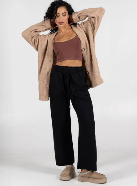 C’est Moi - Recycled Poly/Cotton Fleece Wide Leg Joggers